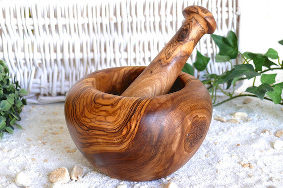 Morter med Støder i Oliventræ