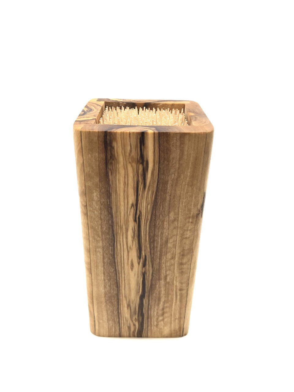 Firkantet Knivblok i oliventræ - Design D