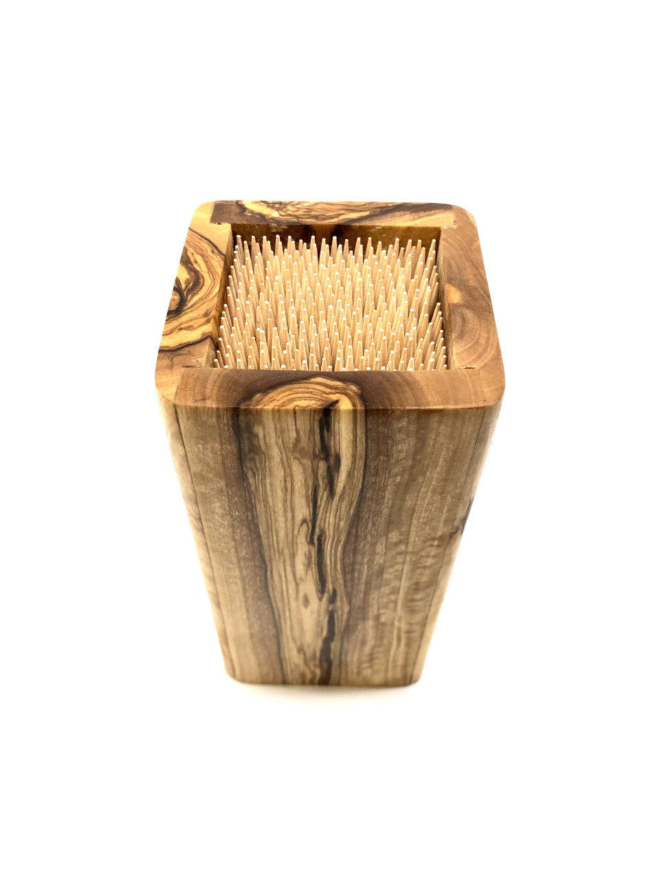 Firkantet Knivblok i oliventræ - Design D