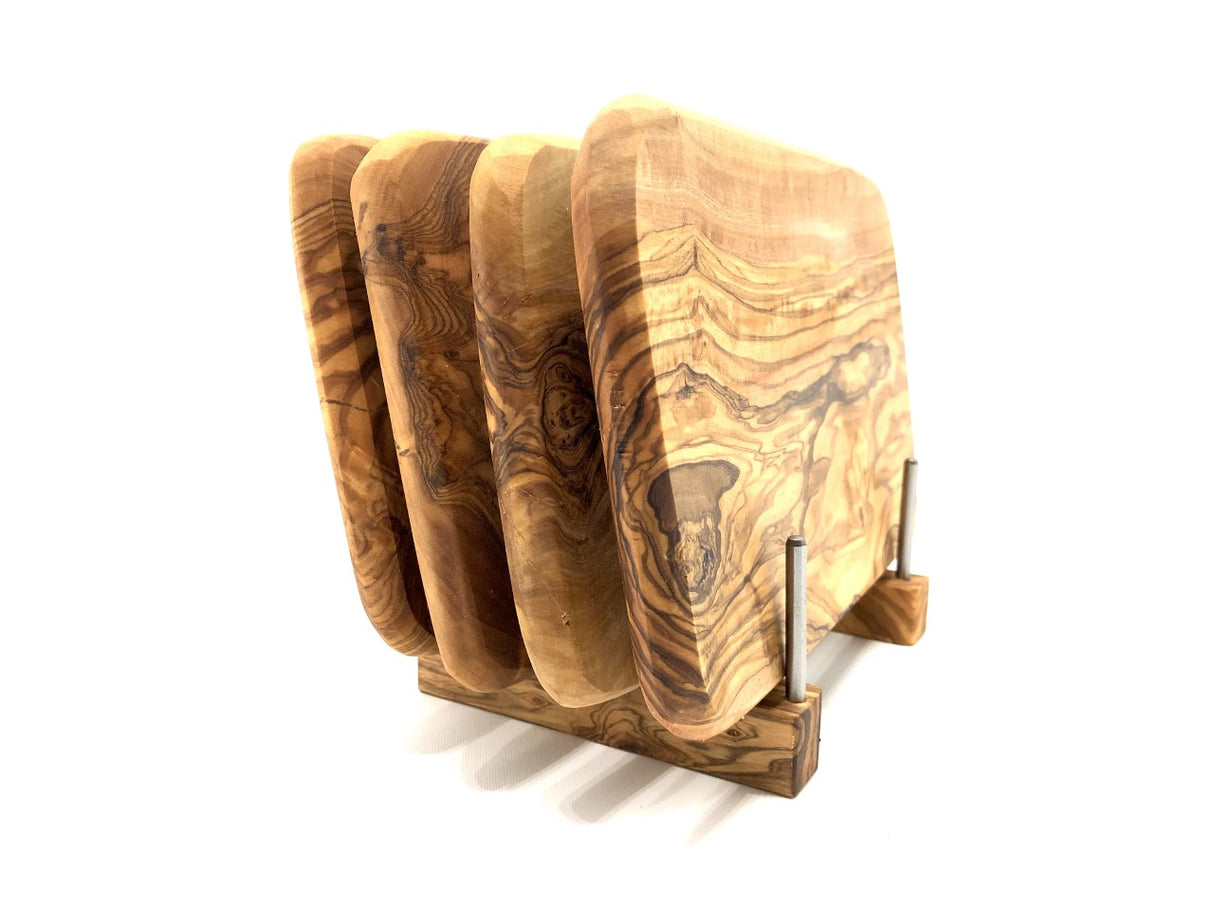 Stand til 4 x Serveringsbræt til morgenmad