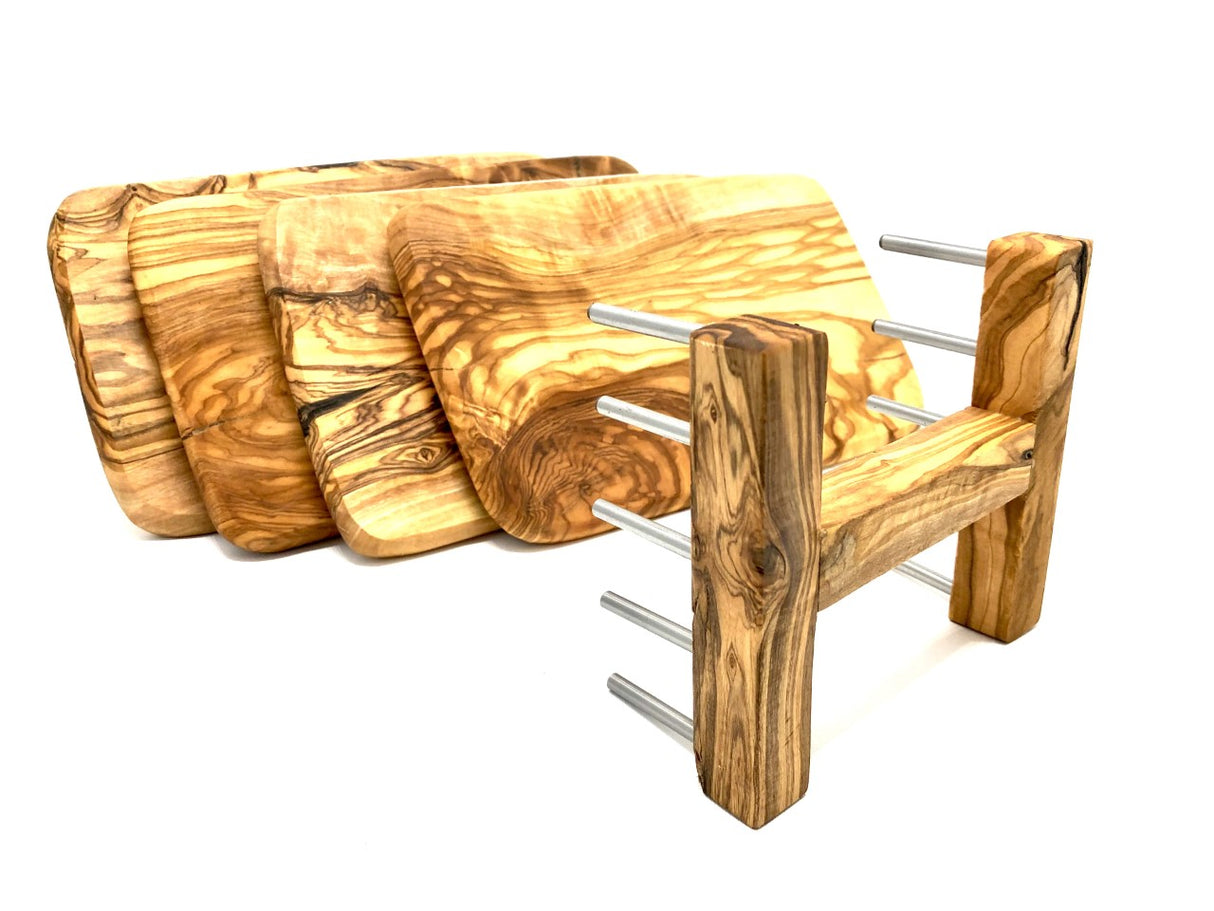 Stand til 4 x Serveringsbræt til morgenmad