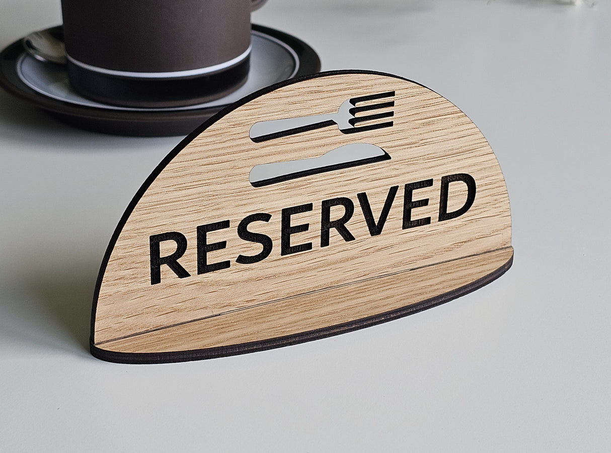 Reserved bordskilt - Madklokke