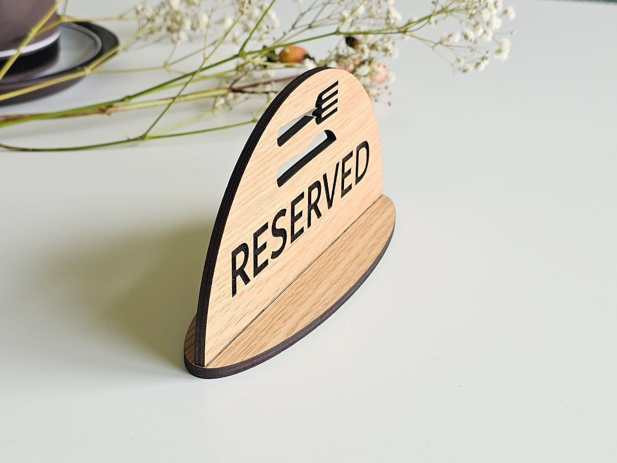 Reserved bordskilt - Madklokke