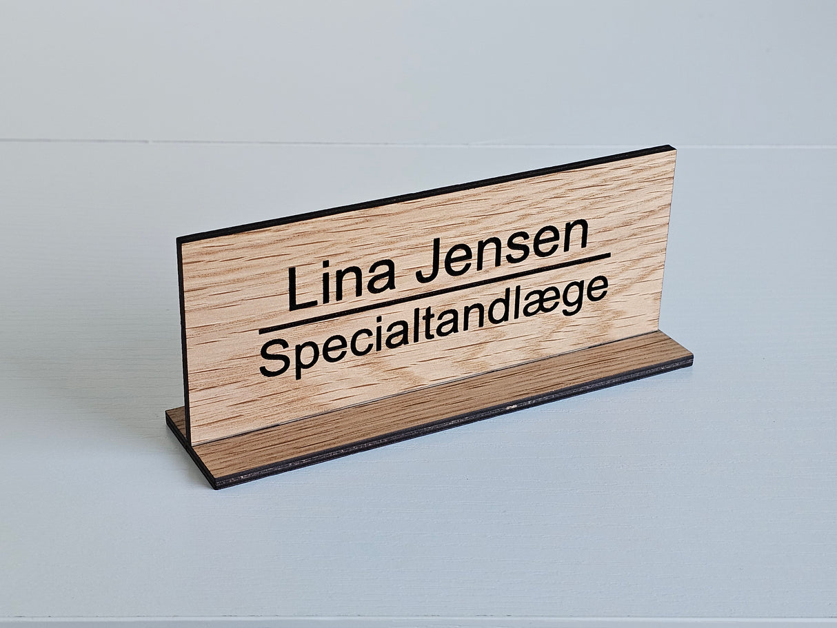 Navneskilt til bord - Design B