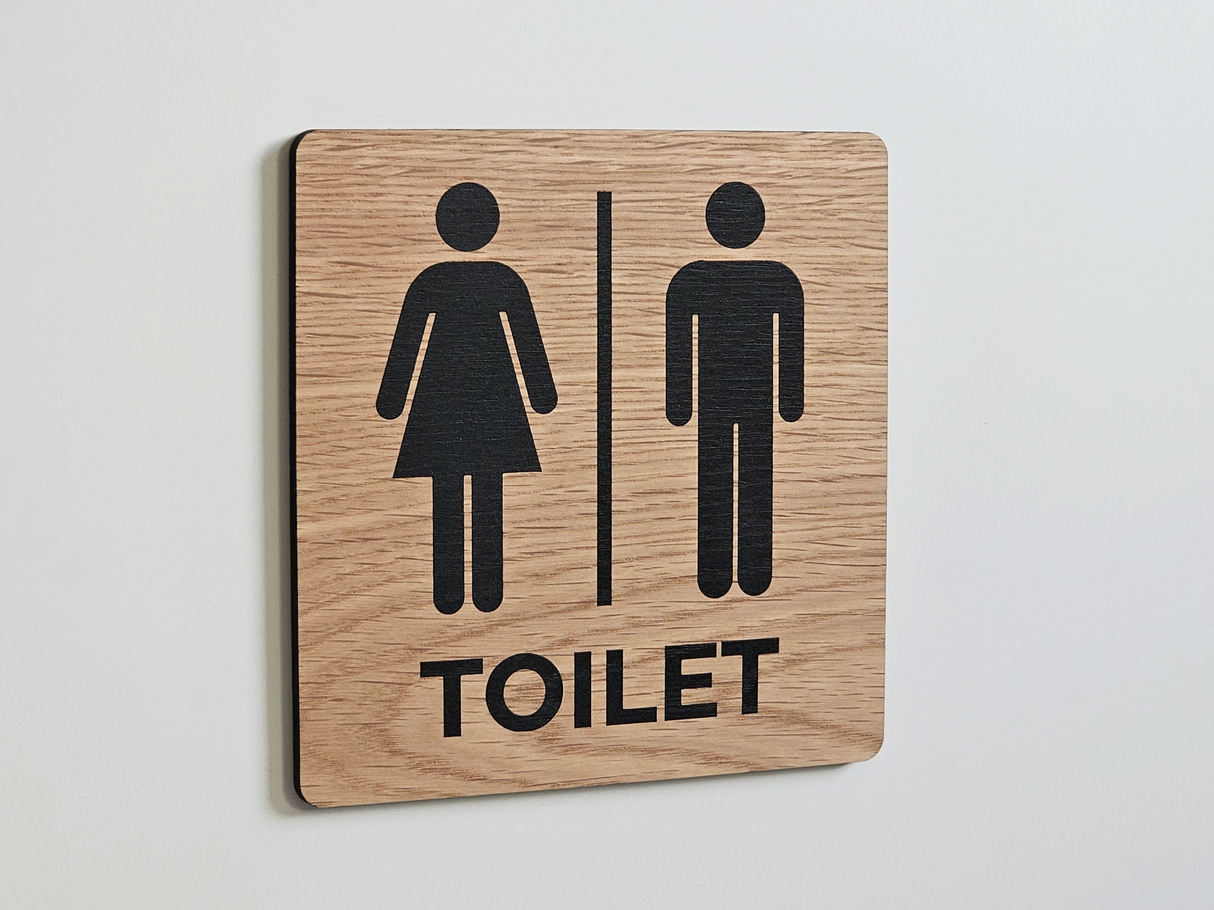 Herre og dame Toiletskilt - Design B