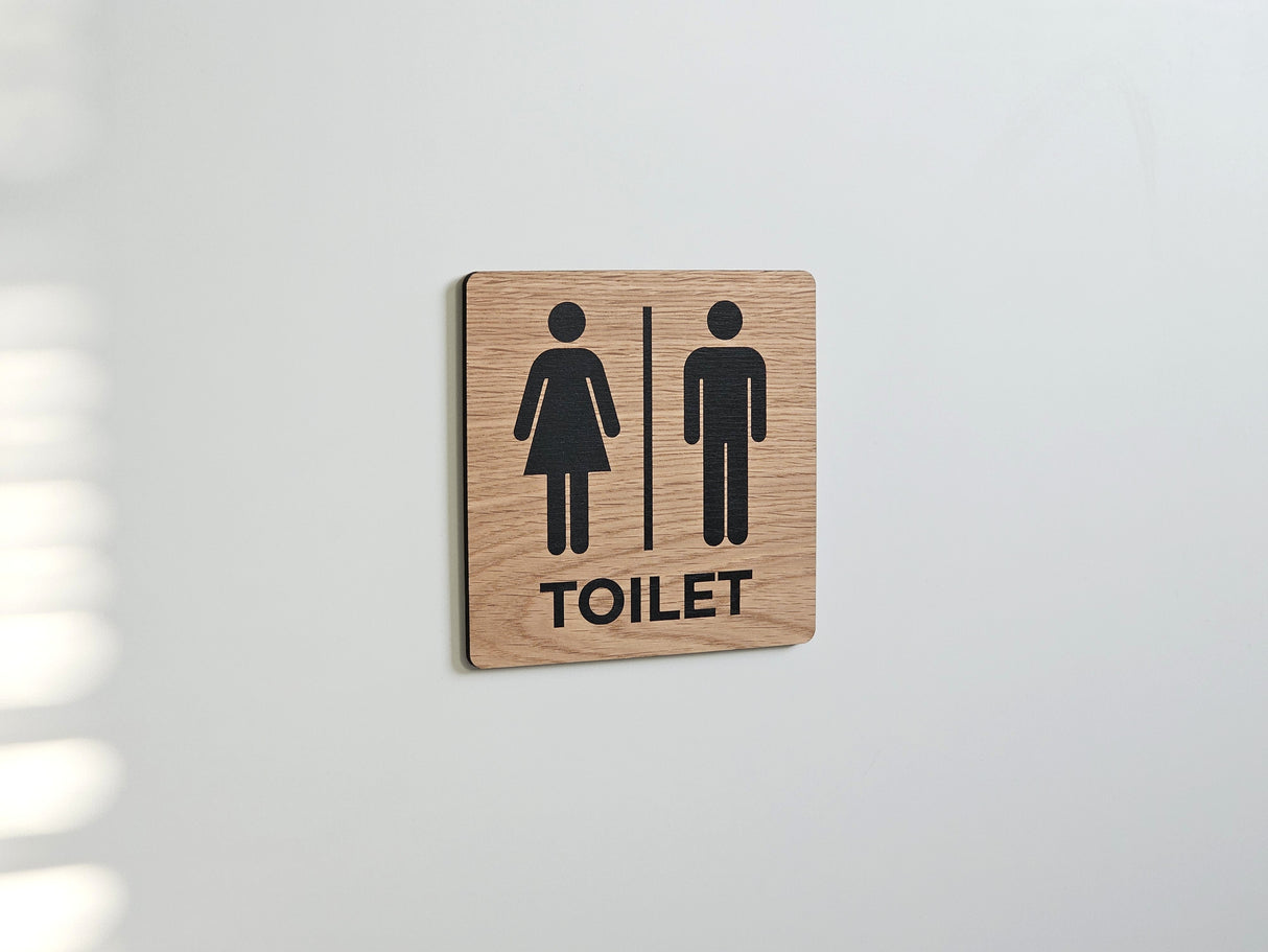 Herre og dame Toiletskilt - Design B