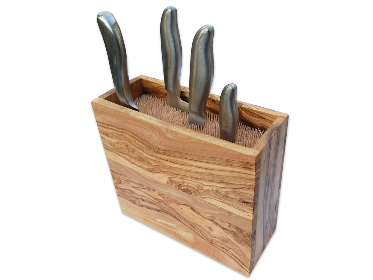 Knivblok Manhatten i oliventræ