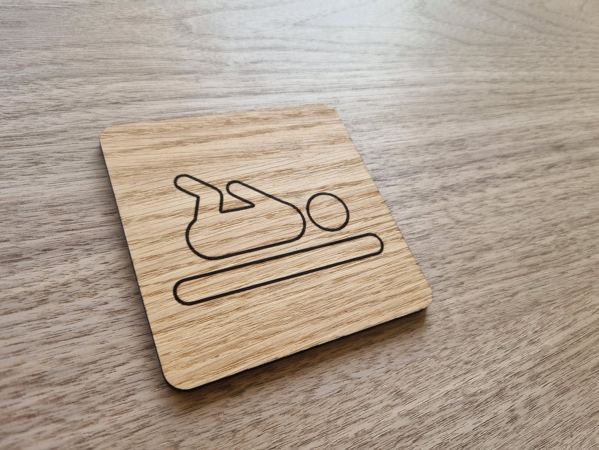 Pusleplads skilt - toiletskilt