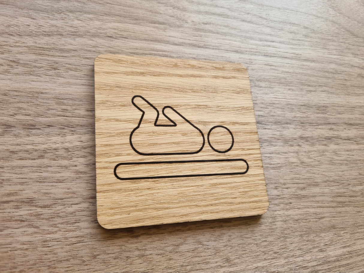 Pusleplads skilt - toiletskilt