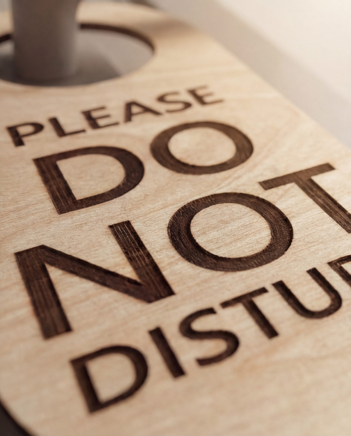 Please Do Not Disturb - Dørhænger i træ