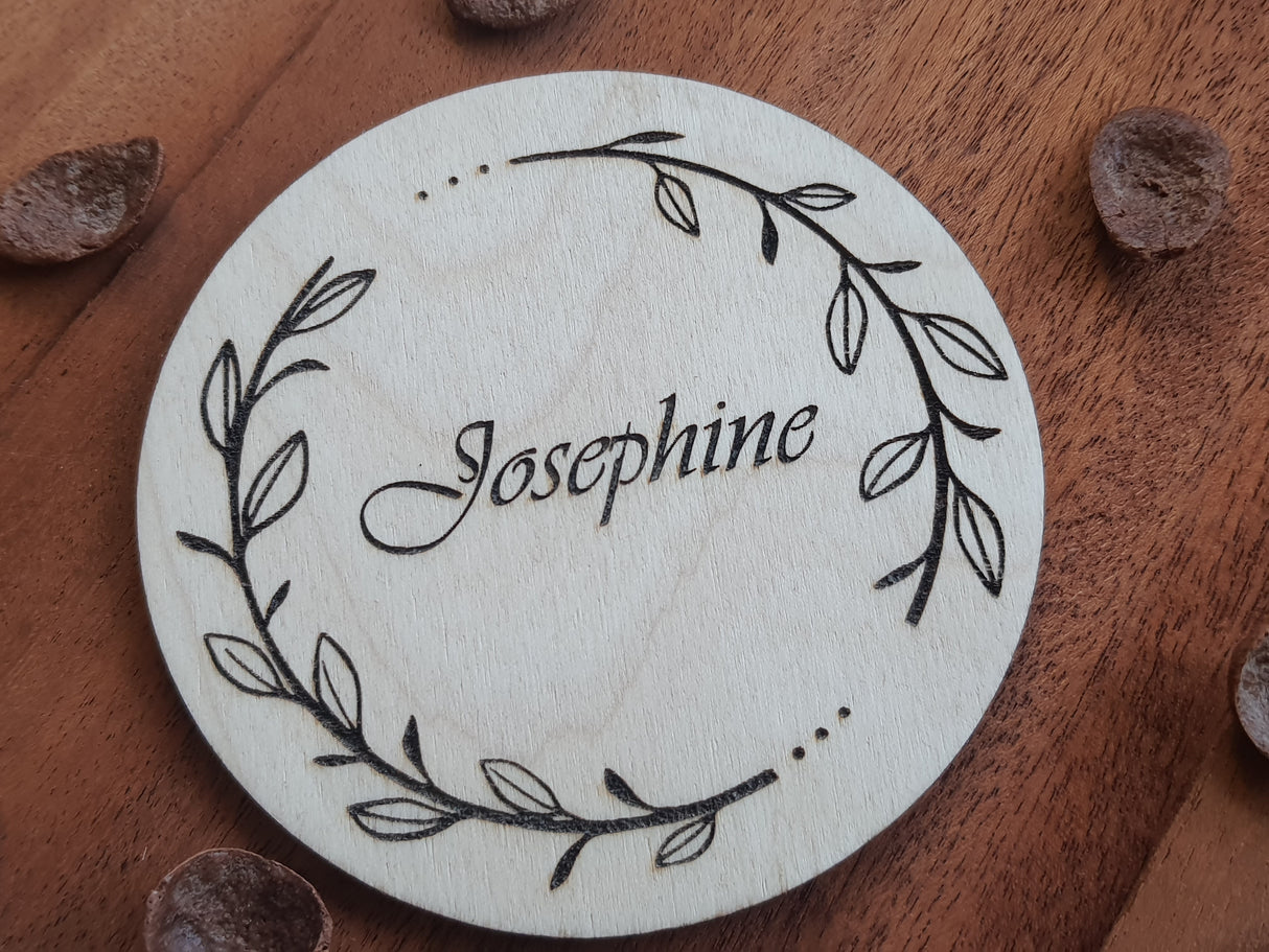 Bordskåner i træ med personlig gravering - ølbrikker - Coasters