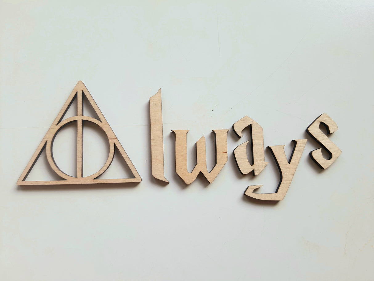 Harry potter Always vægdekoration i træ