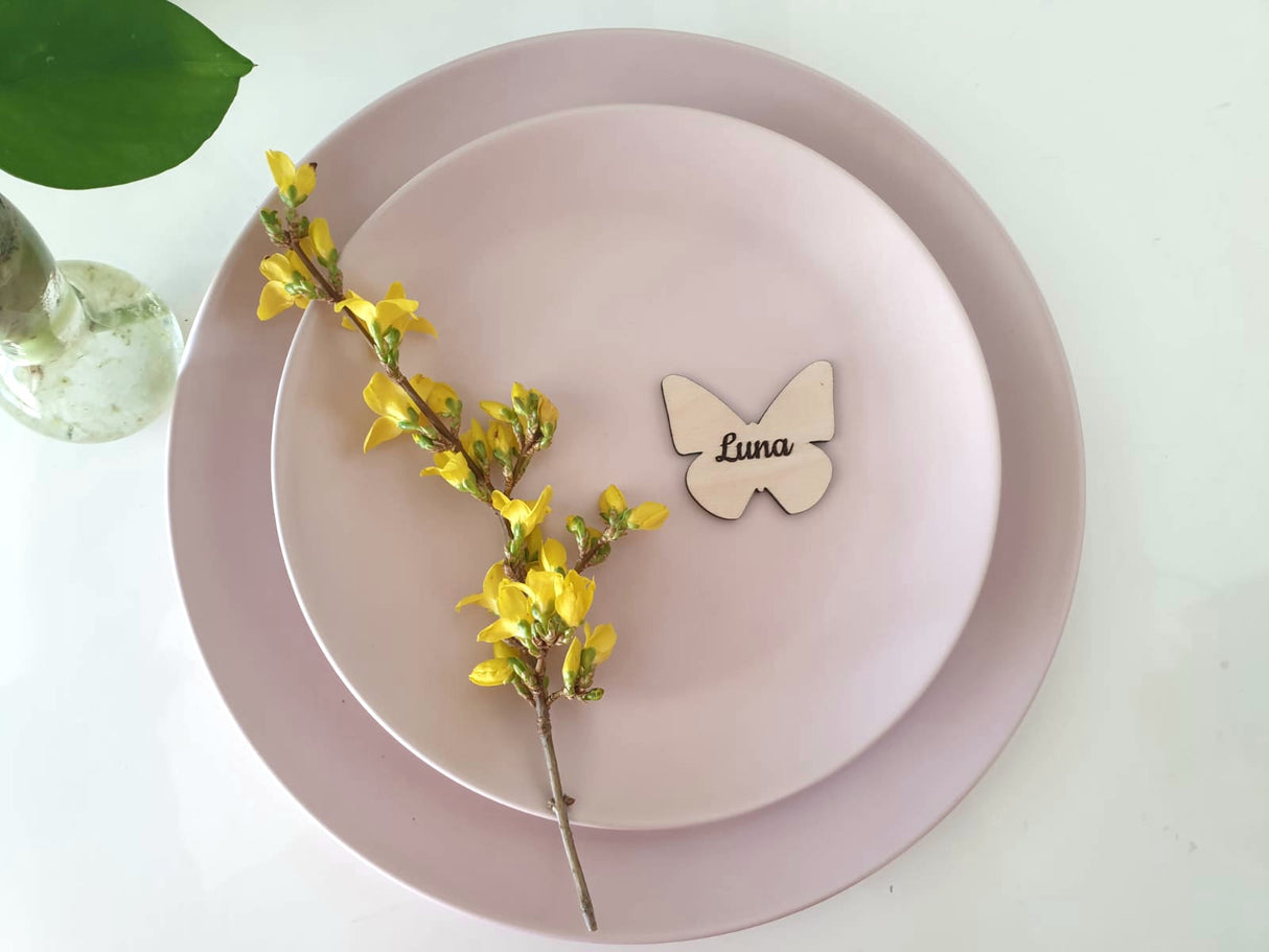 Sommerfugl - Bordkort i træ