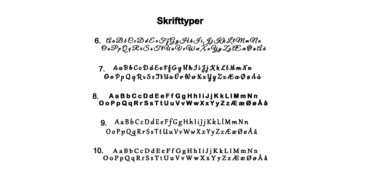 Fjer - Bordkort i træ