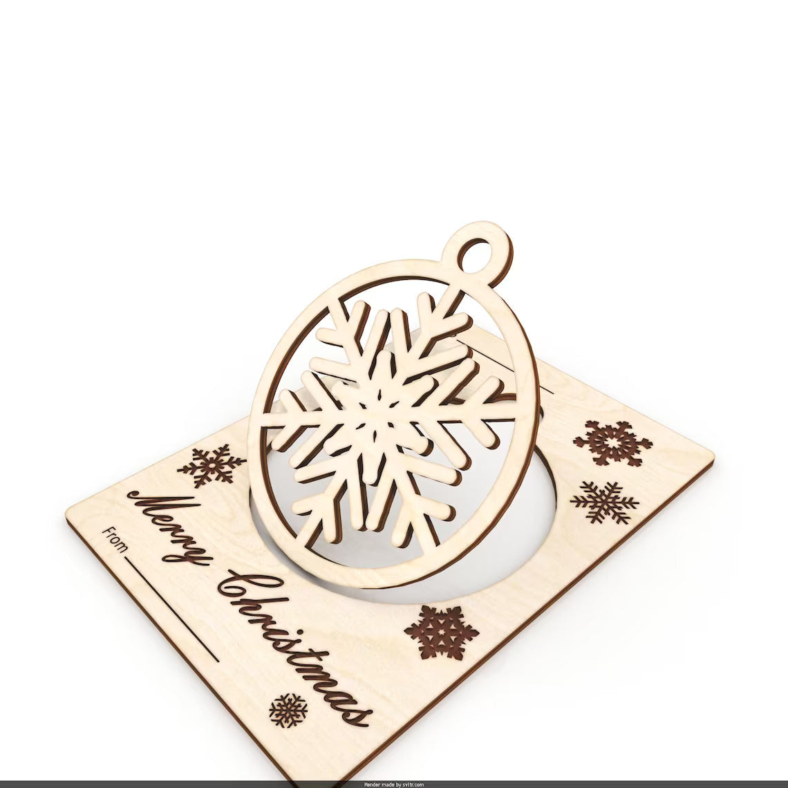 Personlig Julekort med Julekugle/Julepynt - valgfrit tekst