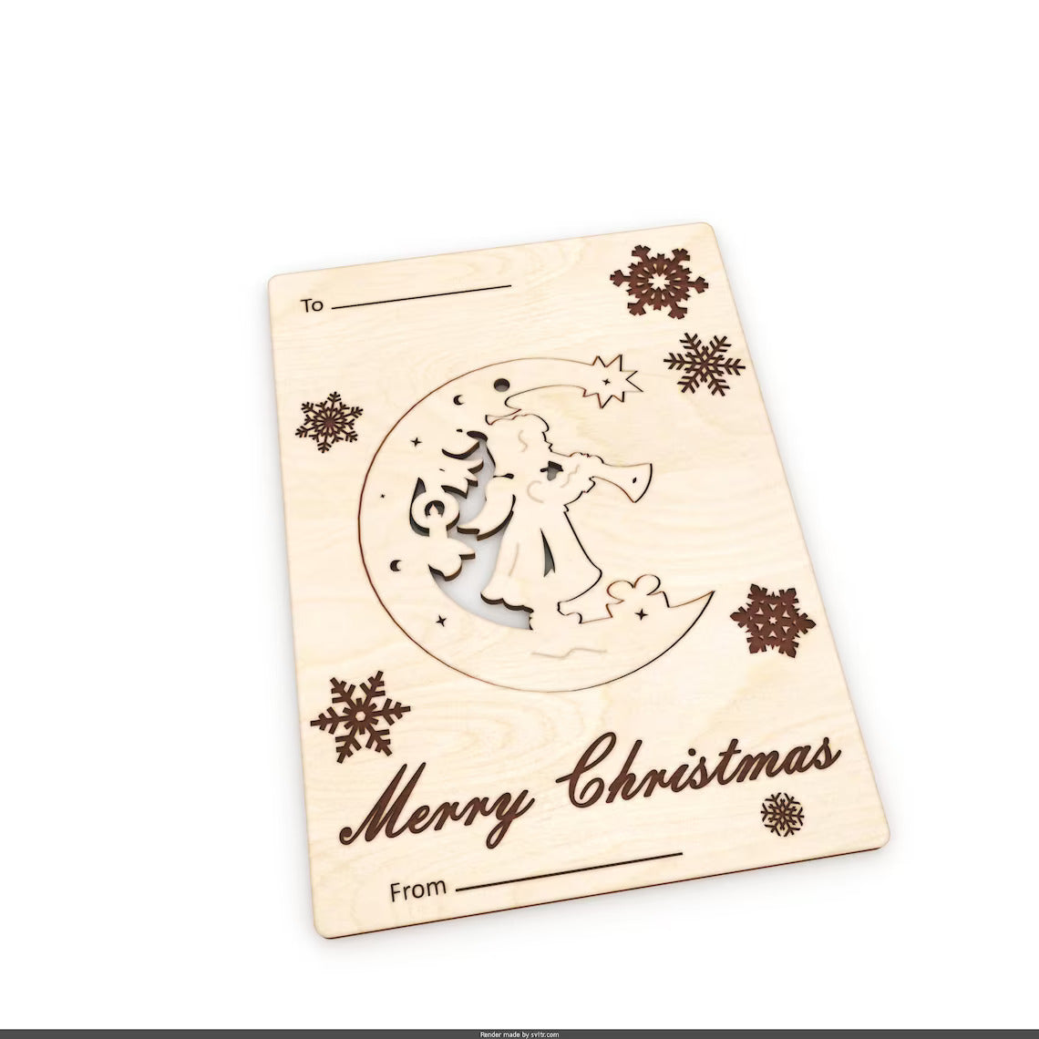 Personlig Julekort med Julekugle/Julepynt - valgfrit tekst