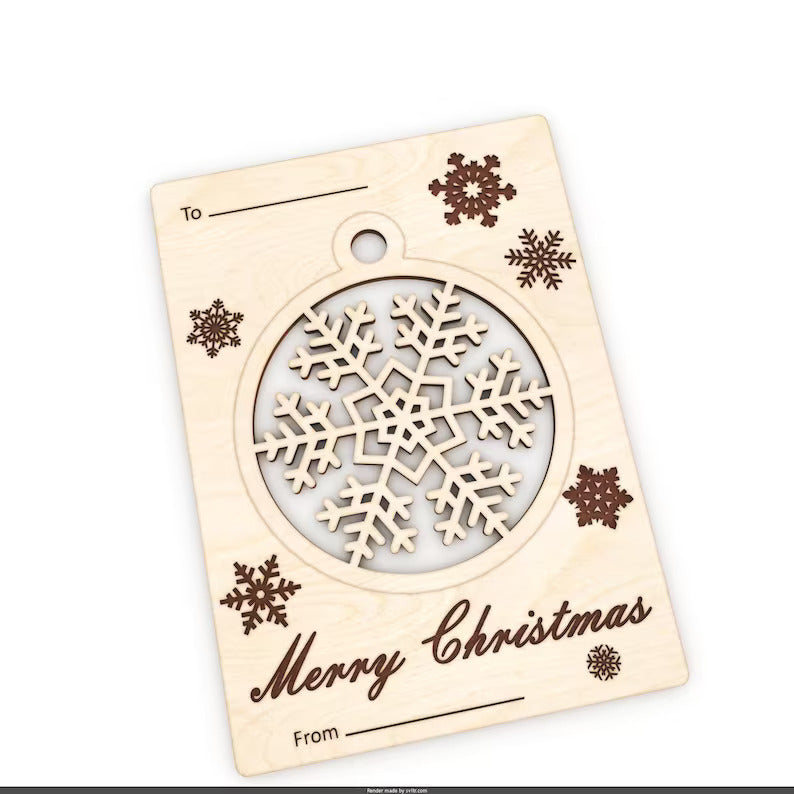 Personlig Julekort med Julekugle/Julepynt - valgfrit tekst