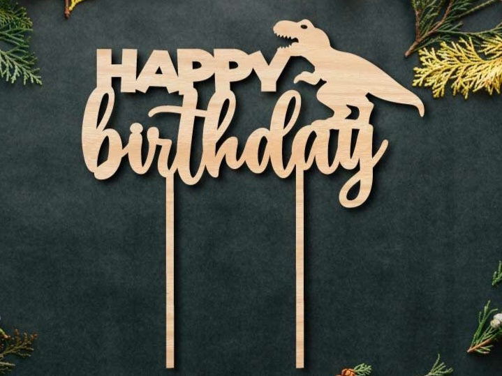 Dinosaur Fødselsdag Kage topper - Kagedekoration/ Kagepynt