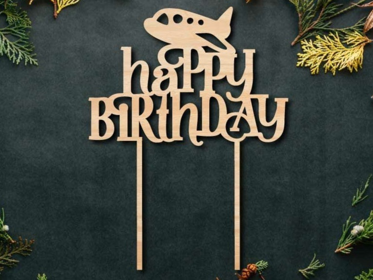 Flyvemaskine Fødselsdag Kage topper - Kagedekoration/ Kagepynt