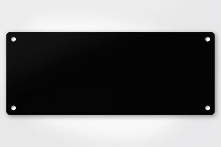 Personligt navneskilt til dør i sort aluminium