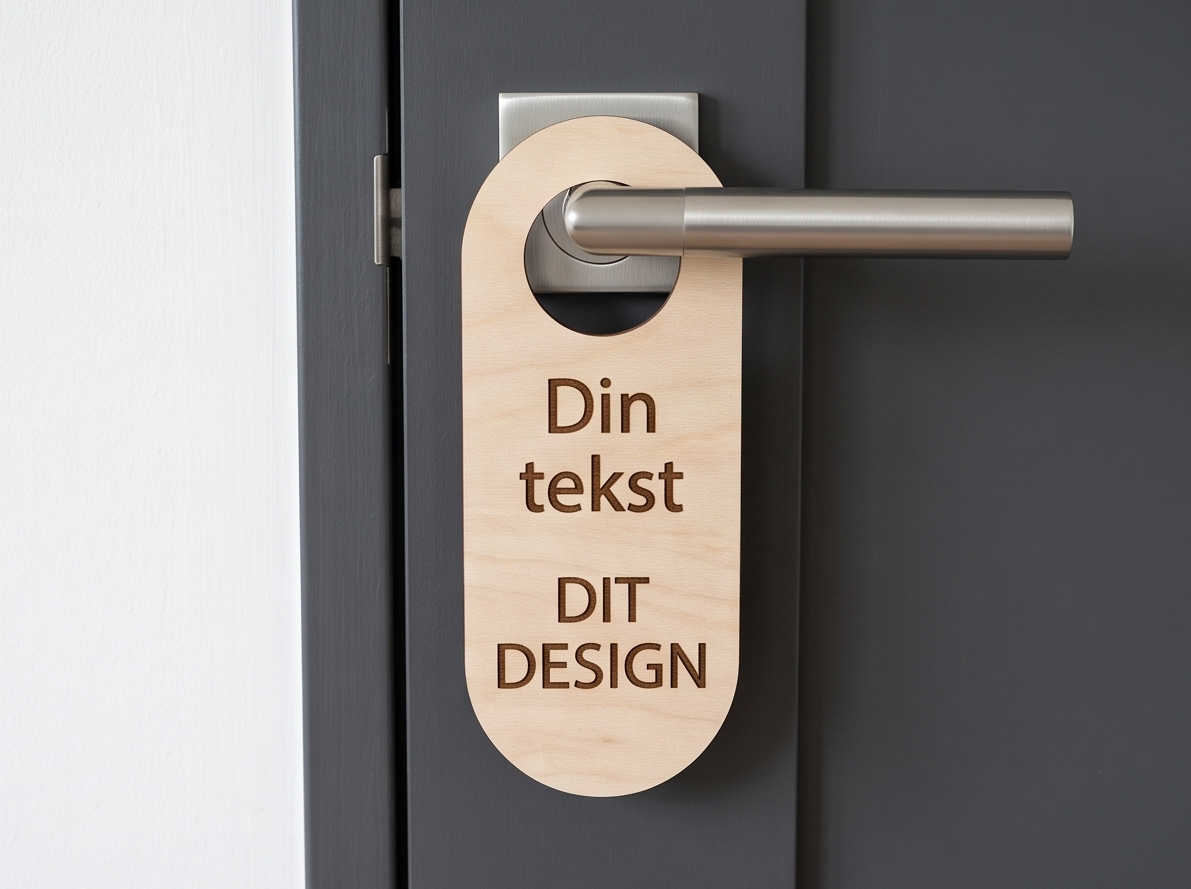 Personlig dørhænger i træ med dit eget design
