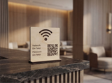 Personlig WiFi QR Kode skilt med gratis indgravering