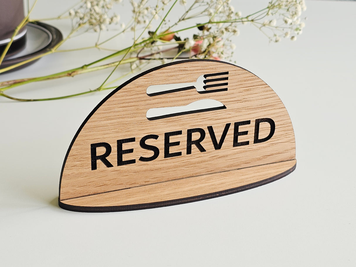 Reserved bordskilt - Madklokke