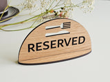 Reserved bordskilt - Madklokke