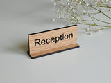 Reception bordskilt – Evaro