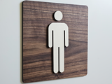 Herretoilet Skilt i Træ