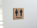 Herre og dame Toiletskilt - Design B