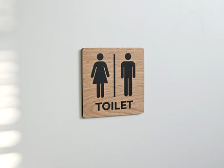 Herre og dame Toiletskilt - Design B