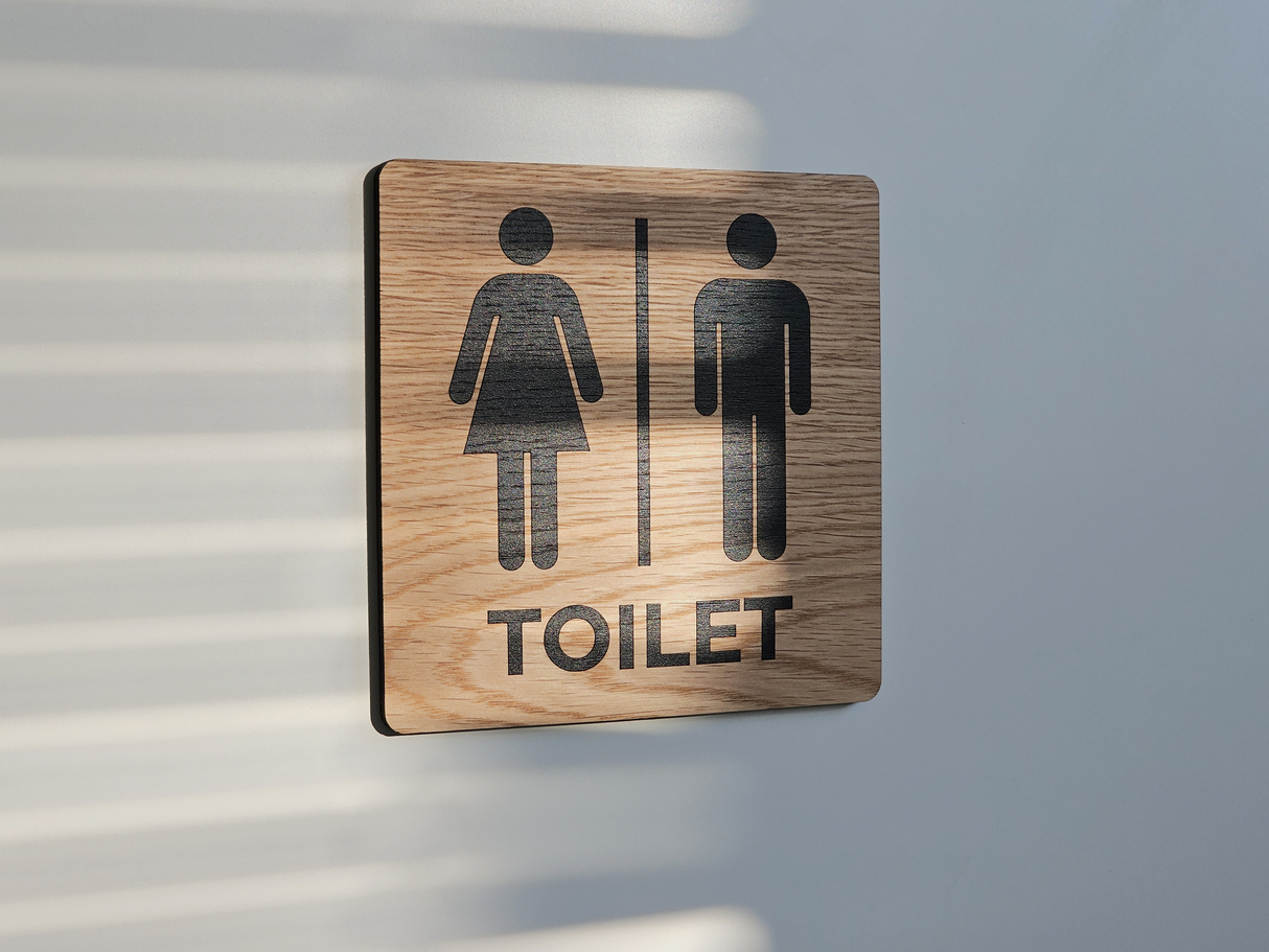 Herre og dame Toiletskilt - Design B