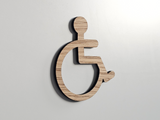 Handicap Toilet piktogram i træ  - Toilet skilt