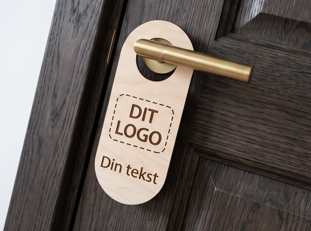 Personlig dørhænger i træ med dit eget design