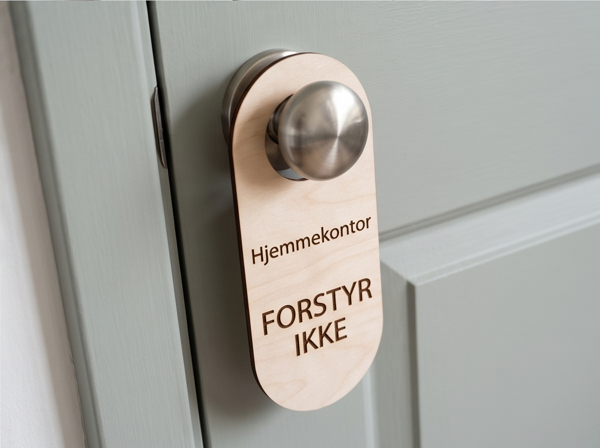 Personlig dørhænger i træ med dit eget design
