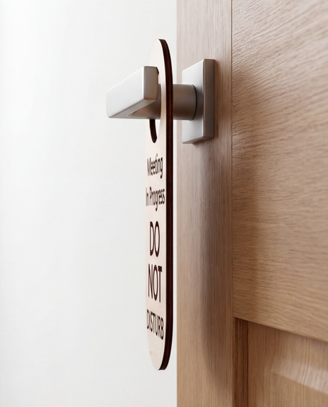 Meeting in progress Dørhænger i træ