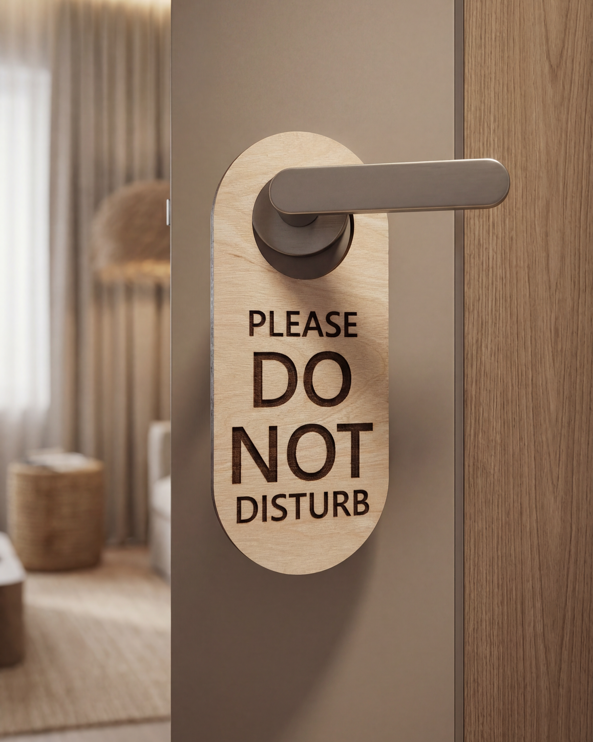 Please Do Not Disturb - Dørhænger i træ