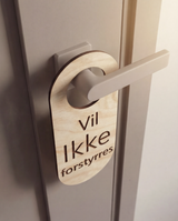 Vil ikke forstyrres - Dørhænger i træ