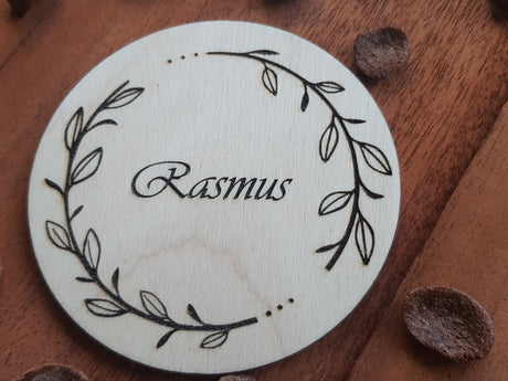 Bordskåner i træ med personlig gravering - ølbrikker - Coasters